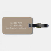 Preppy Camouflage Mallard Ducks Monogram ラゲッジタグ (裏面横)