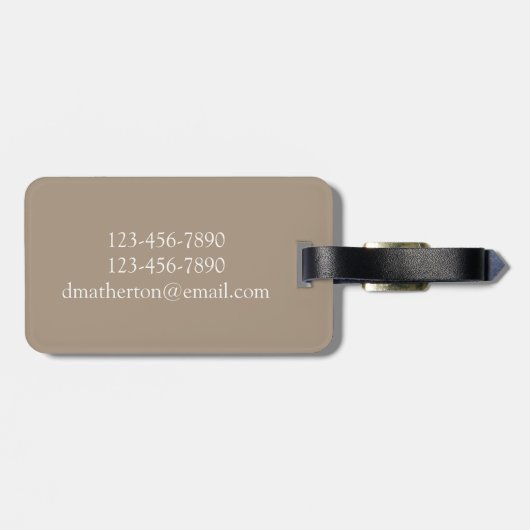 Preppy Camouflage Mallard Ducks Monogram ラゲッジタグ (裏面横)