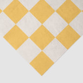Preppy Checkerboard Yellow White Mod Retro 薄葉紙 (詳細)
