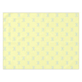 Preppy Chic Yellow & Blue Bow Pattern Spring  テーブルクロス (正面(横))