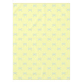 Preppy Chic Yellow & Blue Bow Pattern Spring  テーブルクロス (正面)
