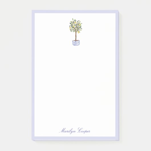 Preppy Chinoiserie Topiary Notes ポストイット (正面)
