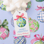 Preppy Christmas Baubles Ornaments ギフトタグ