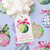 Preppy Christmas Baubles Ornaments ギフトタグ