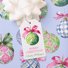Preppy Christmas Baubles Ornaments ギフトタグ