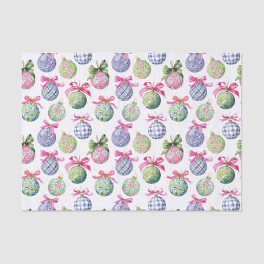 Preppy Christmas Baubles Ornaments 薄葉紙 (正面)