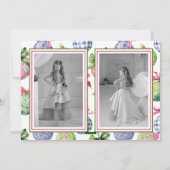 Preppy Christmas Baubles Ornaments Photo Holiday シーズンカード (裏面)