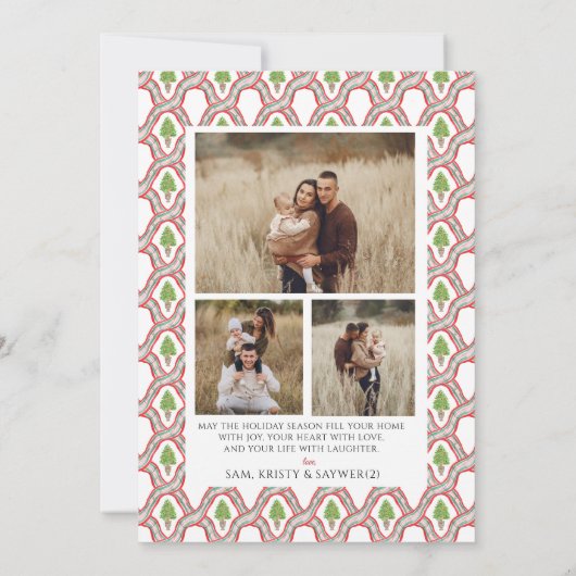 Preppy Christmas Card  招待状 (裏面)