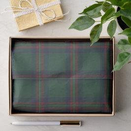 Preppy Christmas Dark Green Plaid  薄葉紙