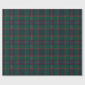 Preppy Christmas Dark Green Plaid II ラッピングペーパー (フラット)