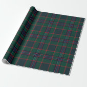 Preppy Christmas Dark Green Plaid II ラッピングペーパー (アンロールド)