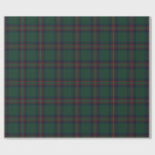 Preppy Christmas Dark Green Plaid Wrapping Paper ラッピングペーパー (フラット)