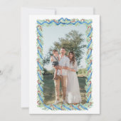 Preppy Christmas Garland Nutcracker Candy 2 Photos シーズンカード (正面)