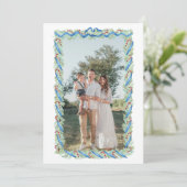 Preppy Christmas Garland Nutcracker Candy 2 Photos シーズンカード (スタンド正面)