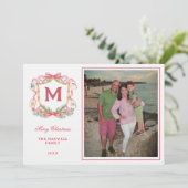 Preppy Christmas Mahjong | Monogram  Photo Card 招待状 (スタンド正面)