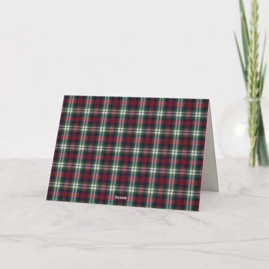Preppy Christmas Plaid  シーズンカード (裏面)