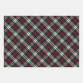 Preppy Christmas Plaid Wrapping Paper ラッピングペーパーシート (正面2)