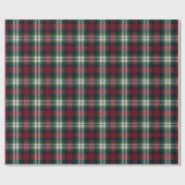 Preppy Christmas Plaid Wrapping Paper ラッピングペーパー (フラット)