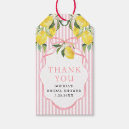 Preppy Citrus Bridal Shower Thank You Favor Tags ギフトタグ