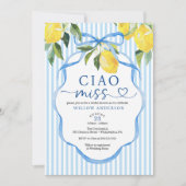 Preppy Citrus Ciao Miss Bridal Shower Invitation 招待状 (正面)