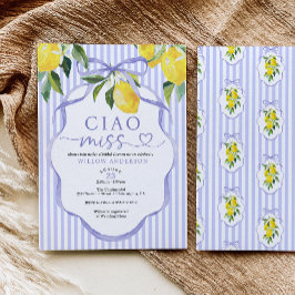 Preppy Citrus Ciao Miss Bridal Shower Invitation 招待状