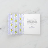 Preppy Citrus Ciao Miss Bridal Shower Thank You 招待状 (内部)