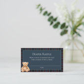 Preppy Classic Teddy Bear Baby Shower  エンクロージャーカード (スタンド正面)