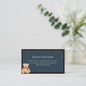 Preppy Classic Teddy Bear Baby Shower エンクロージャーカード (スタンド正面)