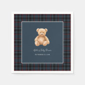 Preppy Classic Teddy Bear Baby Shower  スタンダードカクテルナプキン (正面)