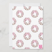 Preppy Coastal Oyster Bow Wreath Christmas Party 招待状 (裏面)