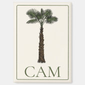 Preppy Coastal Palm Tree Monogram マグネット (正面)