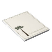 Preppy Coastal Palm Tree Personalized ノートパッド (アングル)