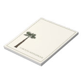 Preppy Coastal Palm Tree Personalized ノートパッド (回転)