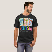 Preppy Coquette Bow Autism Awareness Accept Tシャツ (正面フル)