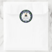 Preppy Coquette Bow Bear Baby Shower Envelope Seal ラウンドシール (バッグ)