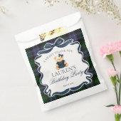 Preppy Coquette Bow Bear Plaid Birthday Dessert フェイバーバッグ (封をした状態)