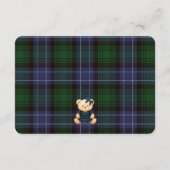 Preppy Coquette Bow Bear Tartan Diaper Raffle Card エンクロージャーカード (裏面)