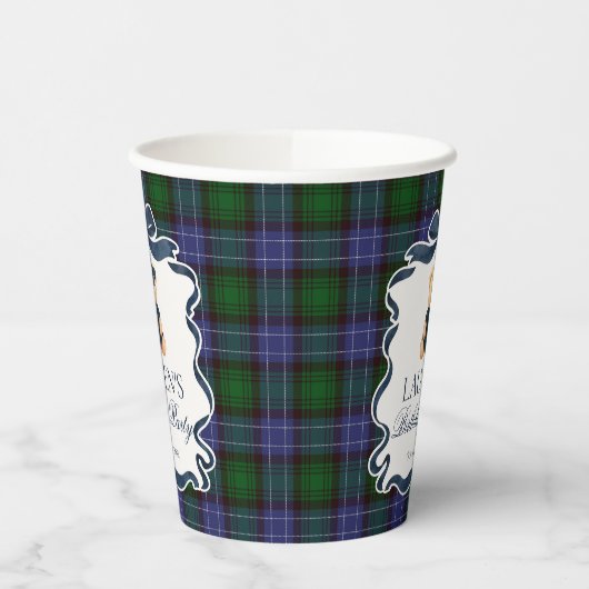 Preppy Coquette Bow Bear Tartan Plaid Birthday 紙コップ (左)