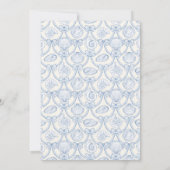 Preppy Couquette Coastal Baby Birth Announcement 招待状 (裏面)