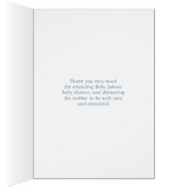 Preppy Couquette Coastal Baby Thank You Card (内側 (右))
