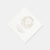 Preppy Crest Baby Shower Invitation スタンダードカクテルナプキン (角)