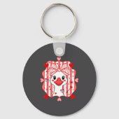 Preppy Cute Goose Coquette Bow Valentine's Day Wom キーホルダー (正面)