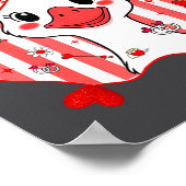 Preppy Cute Goose Coquette Bow Valentine's Day Wom ポスター (角)