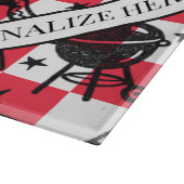 Preppy Dad Grilling Pattern – BBQ Doodles (Check) カッティングボード (角)