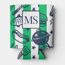 Preppy Dad Grilling Pattern – BBQ Doodles (Stripe)