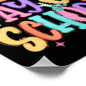 Preppy First Day Of School Teacher Girls Kids Back ポスター (角)