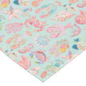 Preppy Floral Ocean Sealife テーブルクロス (アングル)