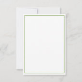 Preppy Floral Pink and Green Bow Personalized ノートカード (裏面)