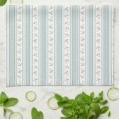 Preppy Floral Stripe Kitchen Towel キッチンタオル (折り畳み)
