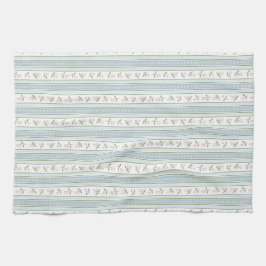 Preppy Floral Stripe Kitchen Towel キッチンタオル